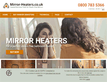 Tablet Screenshot of mirror-heaters.co.uk